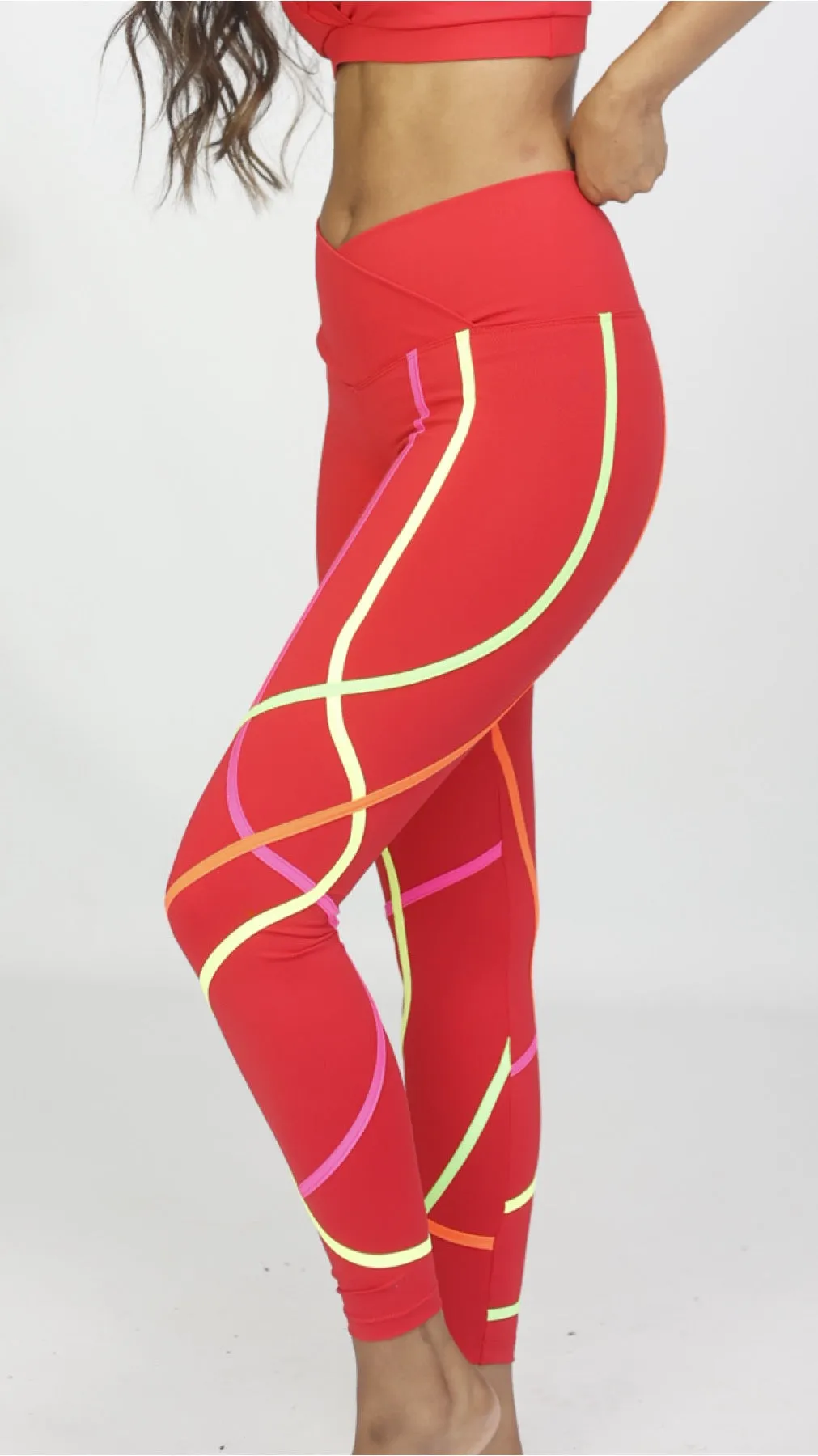 AR 1418-4 Stripe As symmetric Long Tights