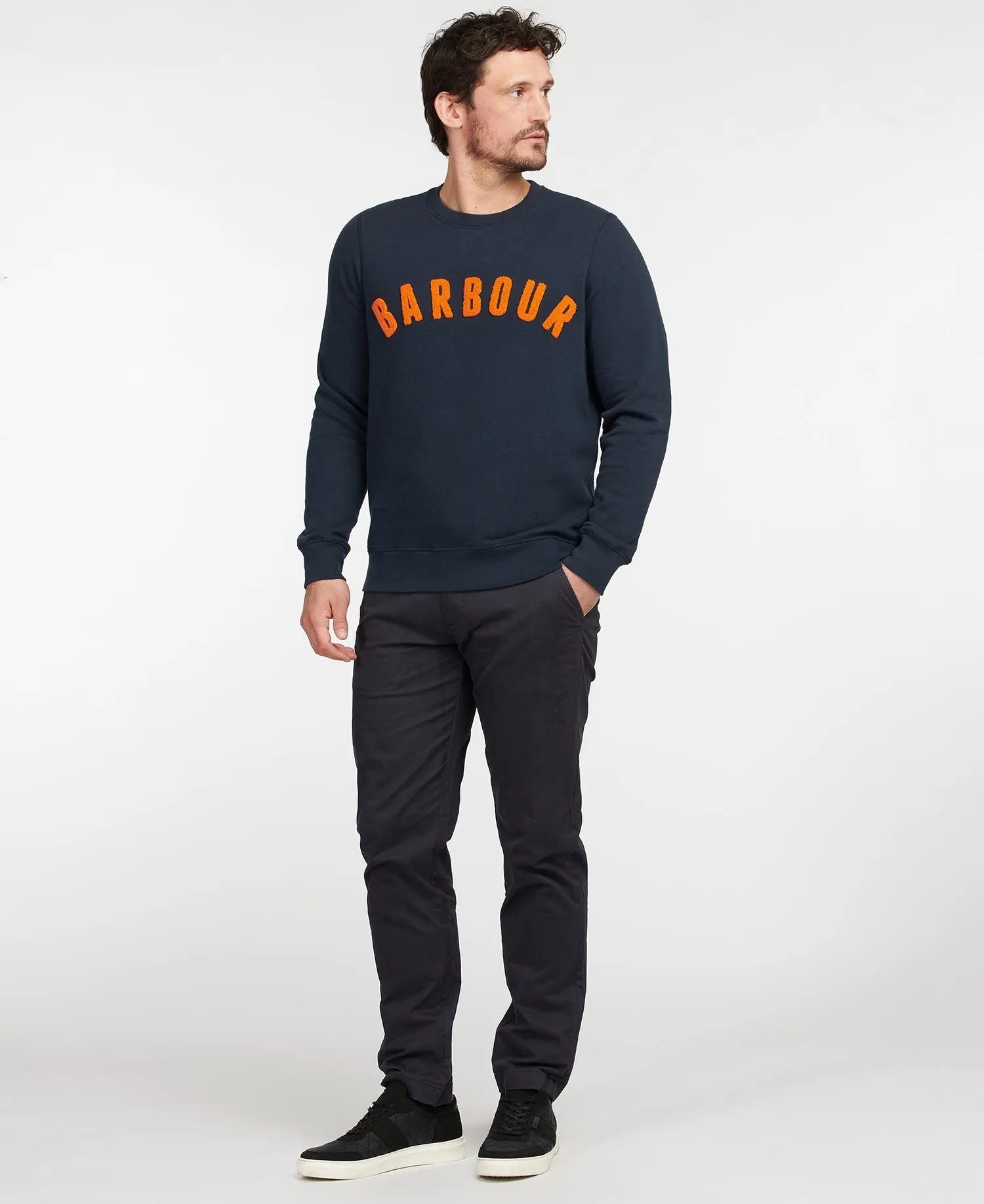 Barbour Men's PREP LOGO CREW - Navy