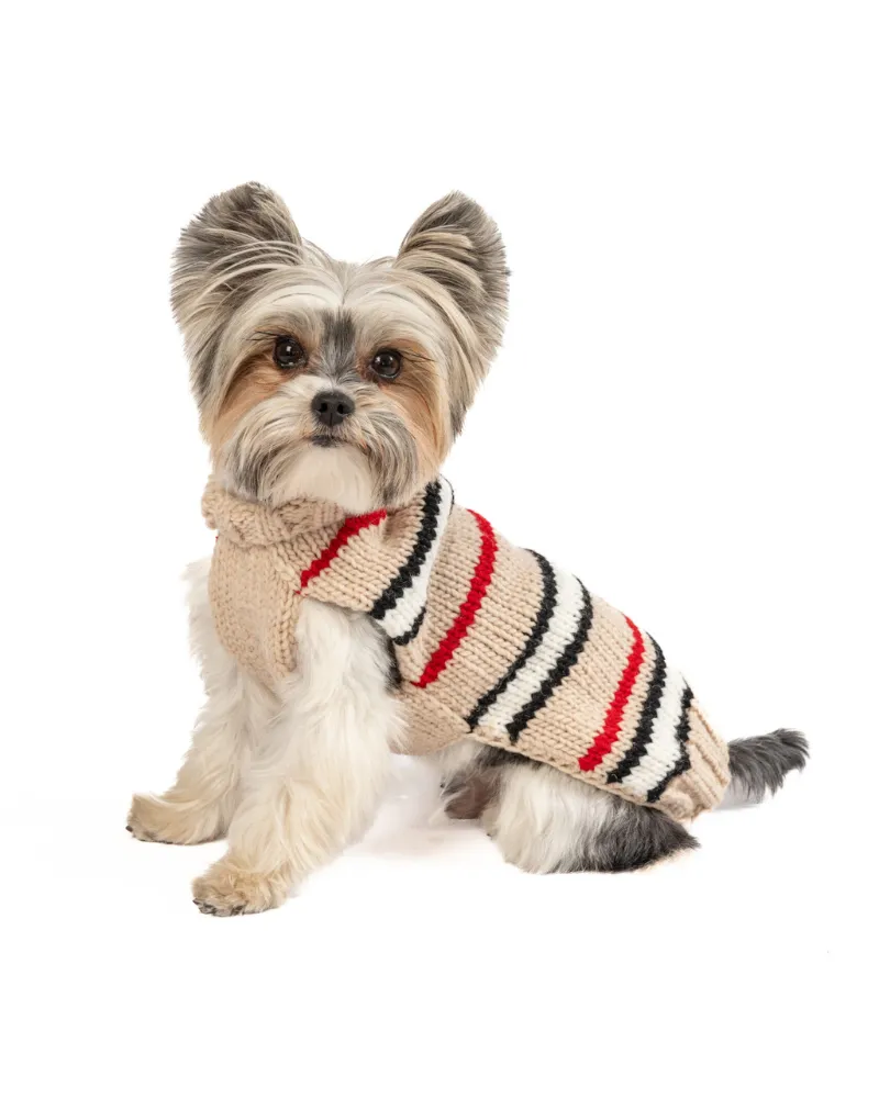 Bentley Alpaca Stripe Wool Dog Sweater (FINAL SALE)