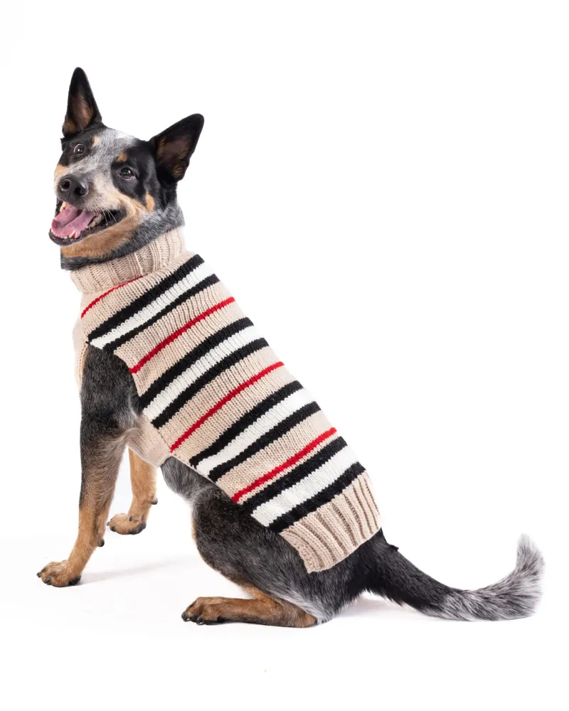 Bentley Alpaca Stripe Wool Dog Sweater (FINAL SALE)