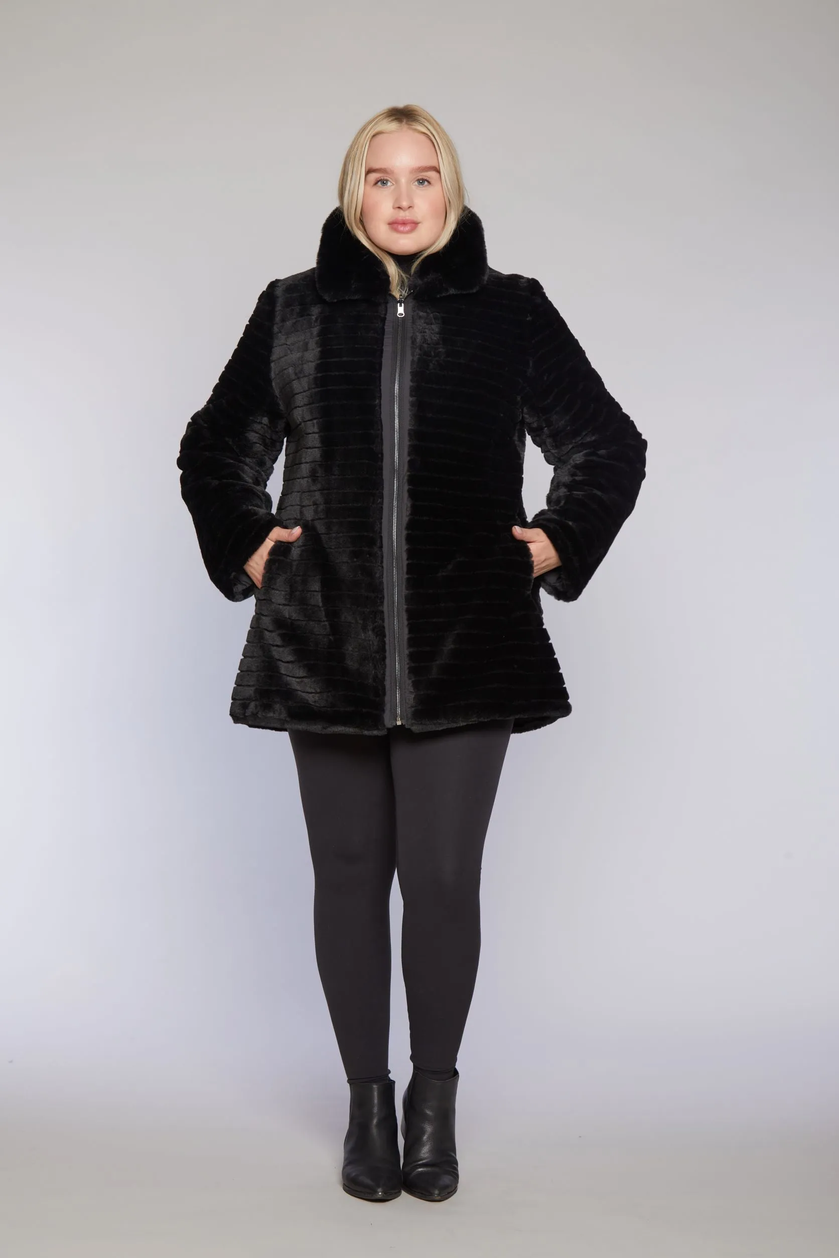 #C1181 Fabulous All-Weather Coat Reverses to Faux Fur