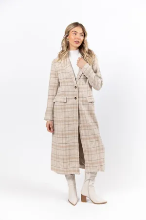 Chill Out Tan Plaid Coat FINAL SALE