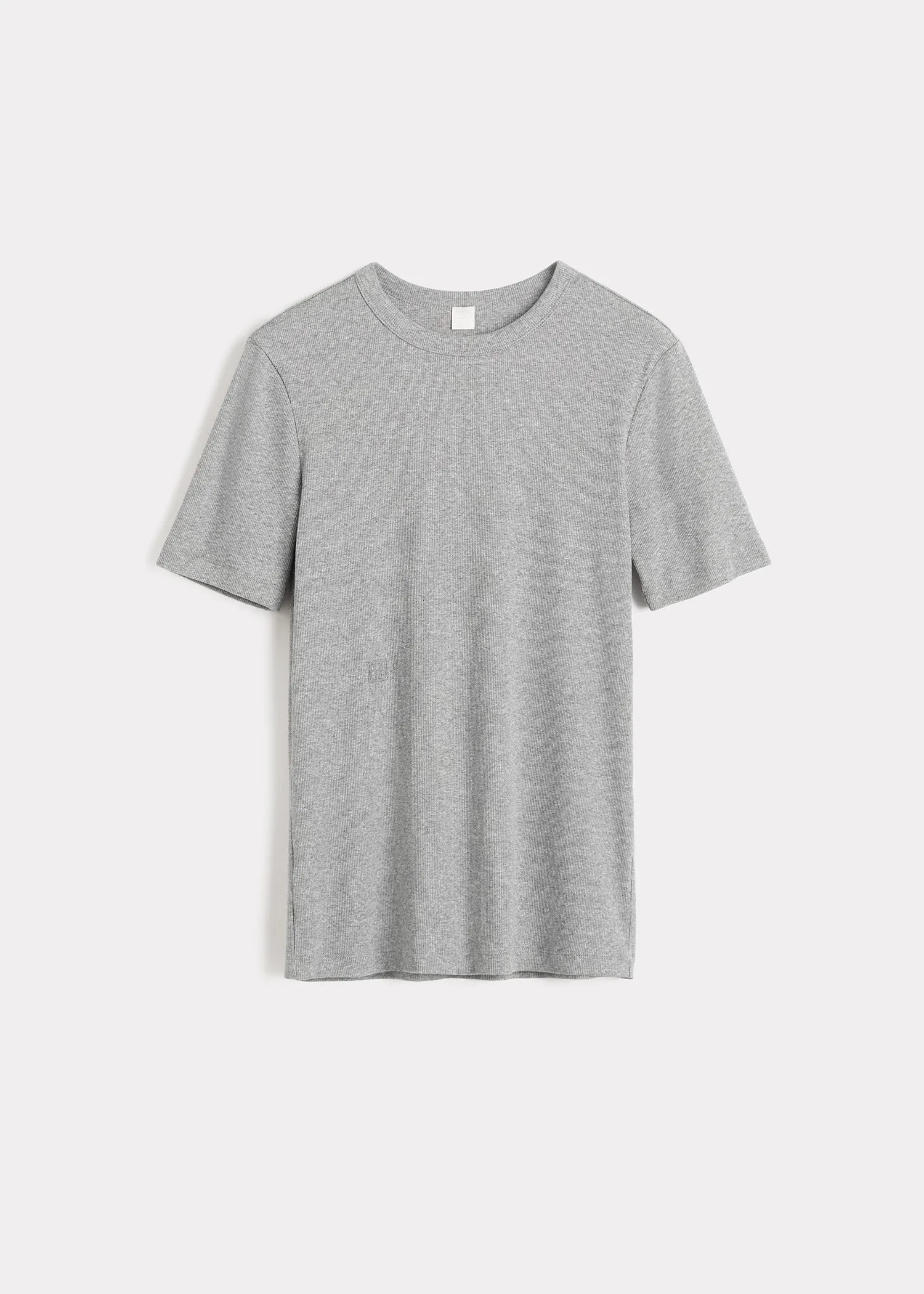 Classic rib tee grey melange