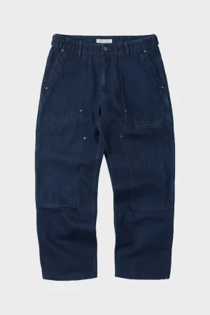 Denim Double Knee Work Pants - Indigo