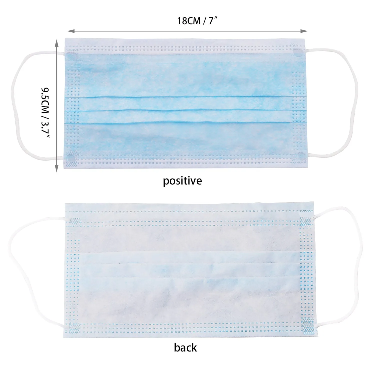 Disposable Protective 3-layer Breathable Medical Face Mask - Box of 50