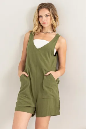 DZ24A891-Linen Sleeveless Romper