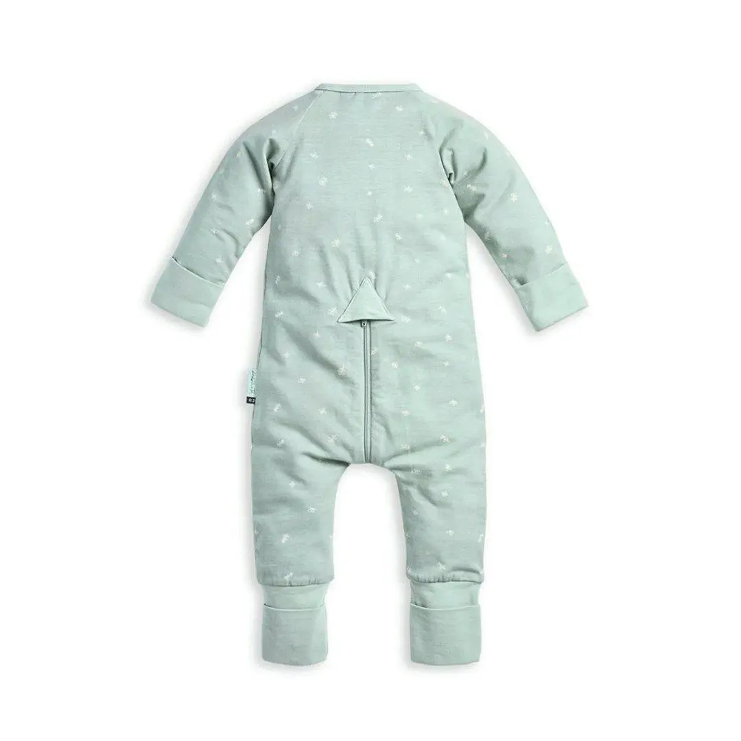 ergoPouch Organic Layers Long Sleeve Babygrow - Sage - 0.2 TOG