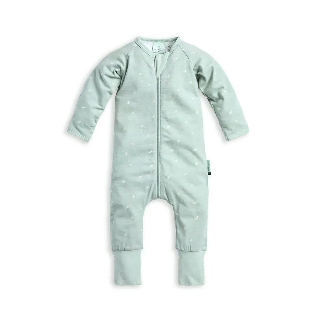 ergoPouch Organic Layers Long Sleeve Babygrow - Sage - 0.2 TOG