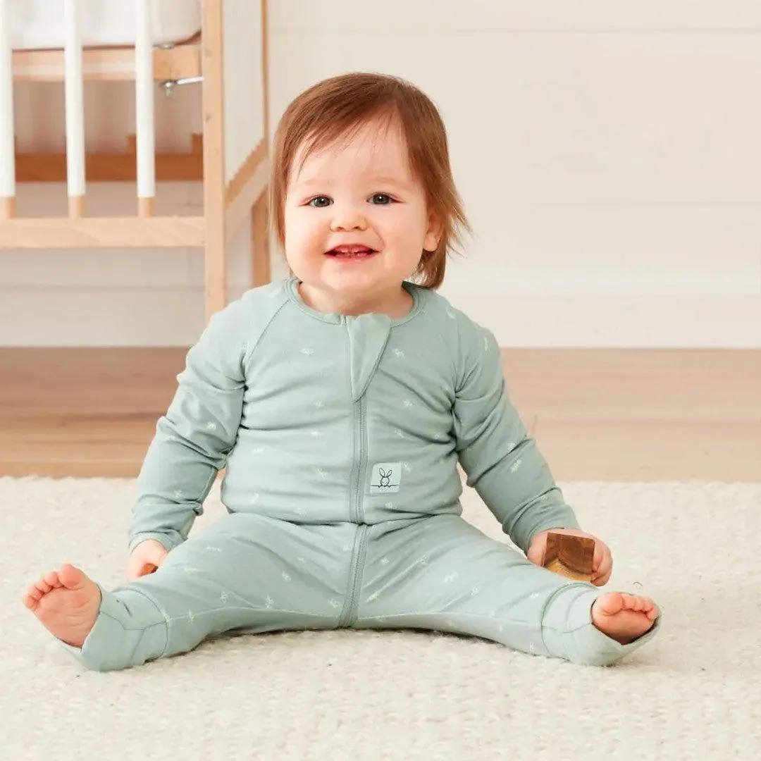 ergoPouch Organic Layers Long Sleeve Babygrow - Sage - 0.2 TOG