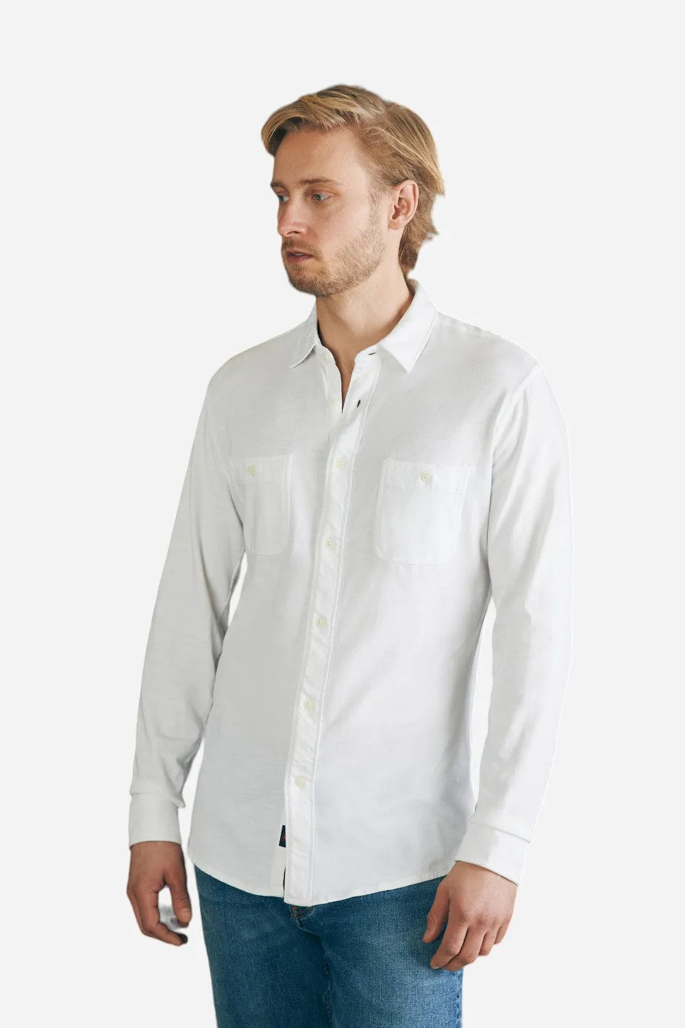 Faherty Sunwashed Knit Shirt Double Pocket