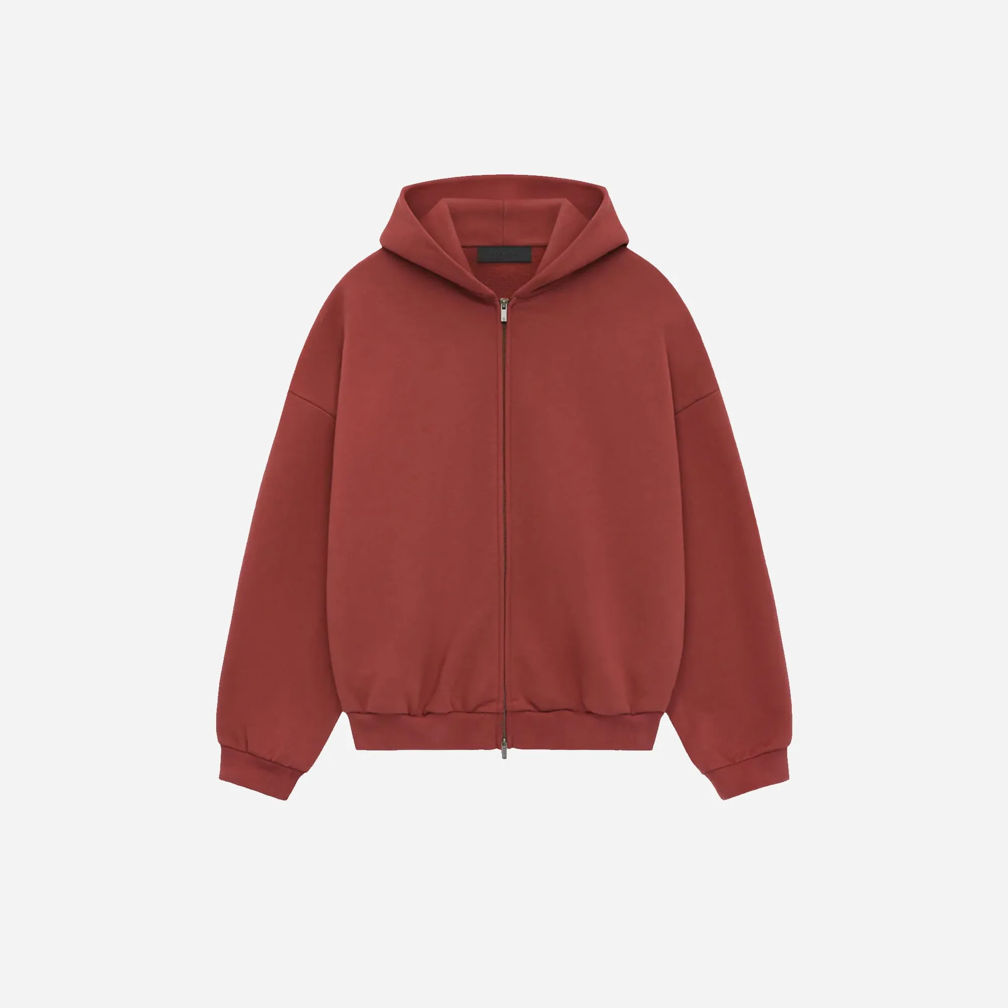 Fear of God Essentials Heavy Fleece Fullzip Hoodie Crimson