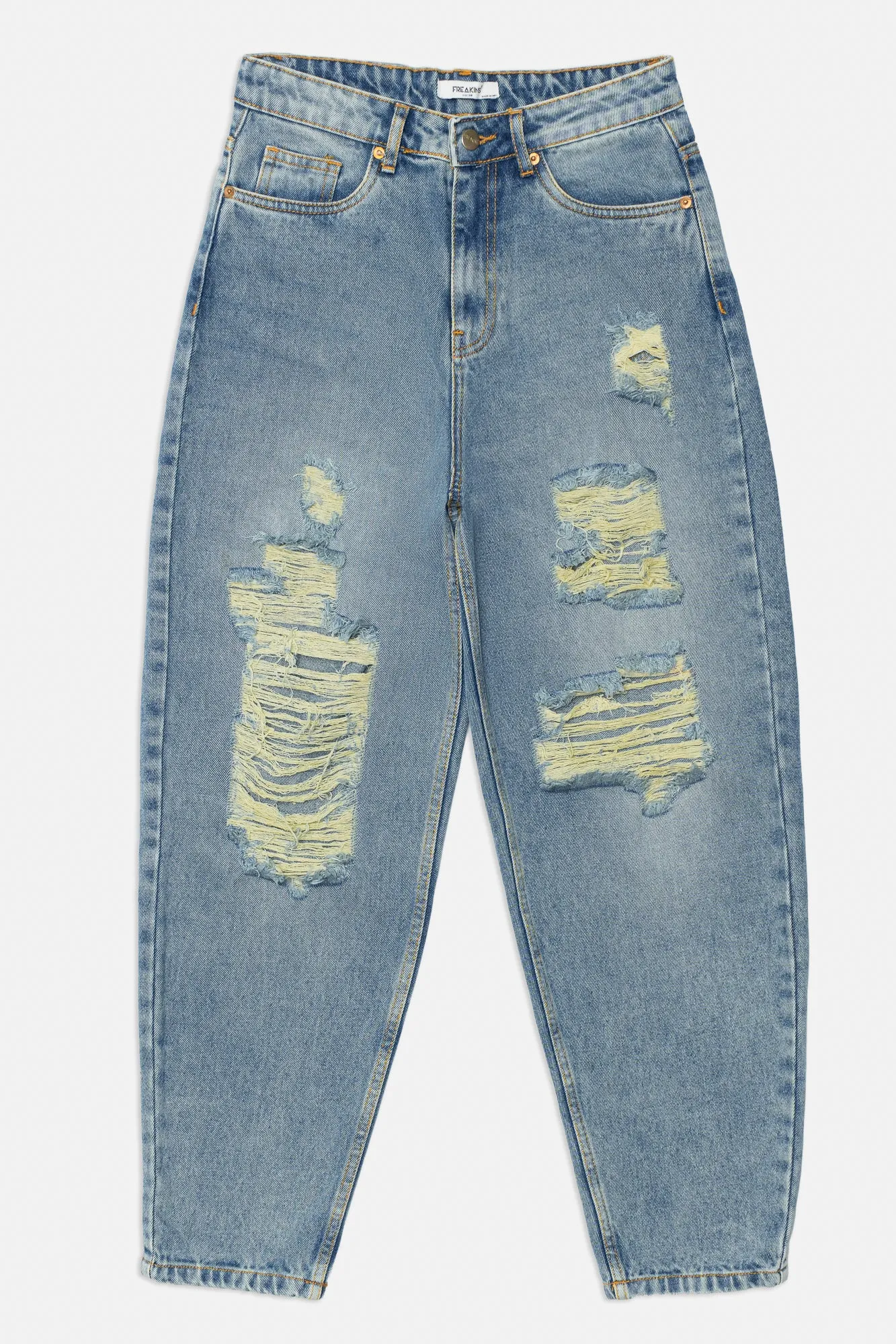 French Distress Slouchy Jeans