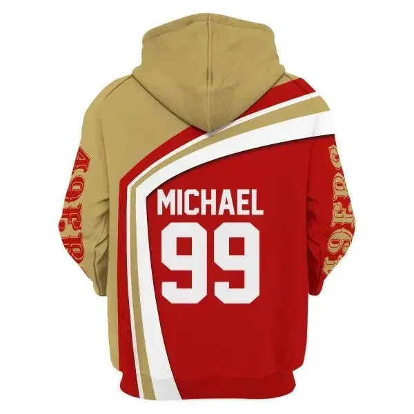 Gearhomie Personalized Unisex Tracksuit Hoodies San Francisco 49ers Football Team 3D Apparel