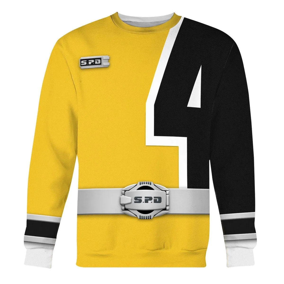 Gearhomie S.P.D Yellow Ranger Hoodies Sweatshirt T-shirt Sweatpants Hawaiian Tracksuit