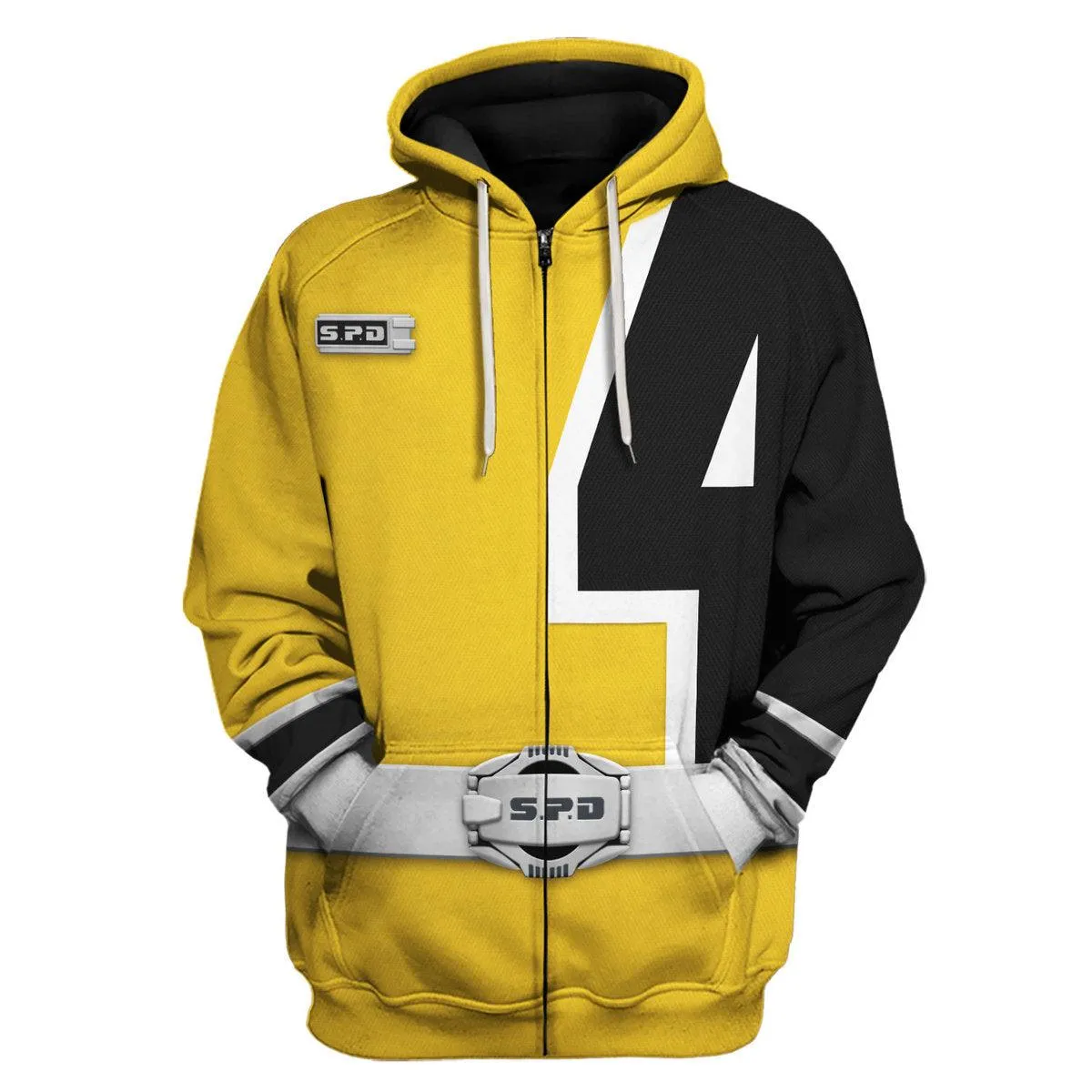 Gearhomie S.P.D Yellow Ranger Hoodies Sweatshirt T-shirt Sweatpants Hawaiian Tracksuit