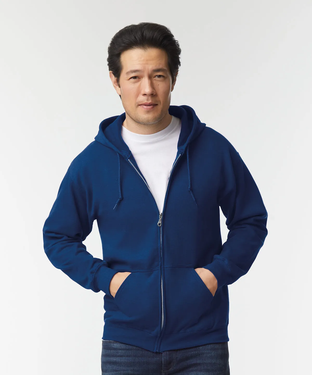 Heavy Blend  full zip hooded sweatshirt | Carolina Blue