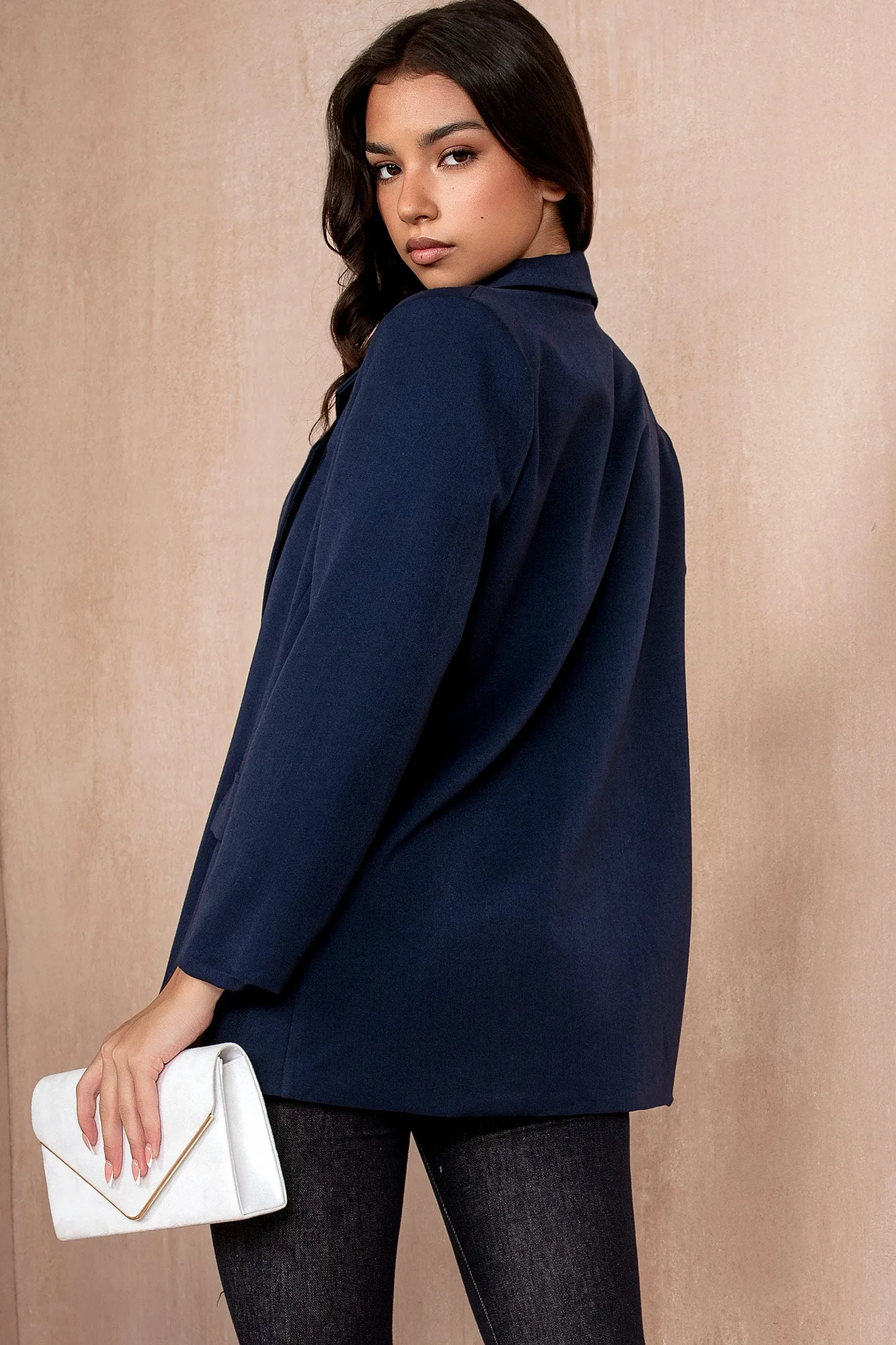 Juliana Navy Oversized Blazer