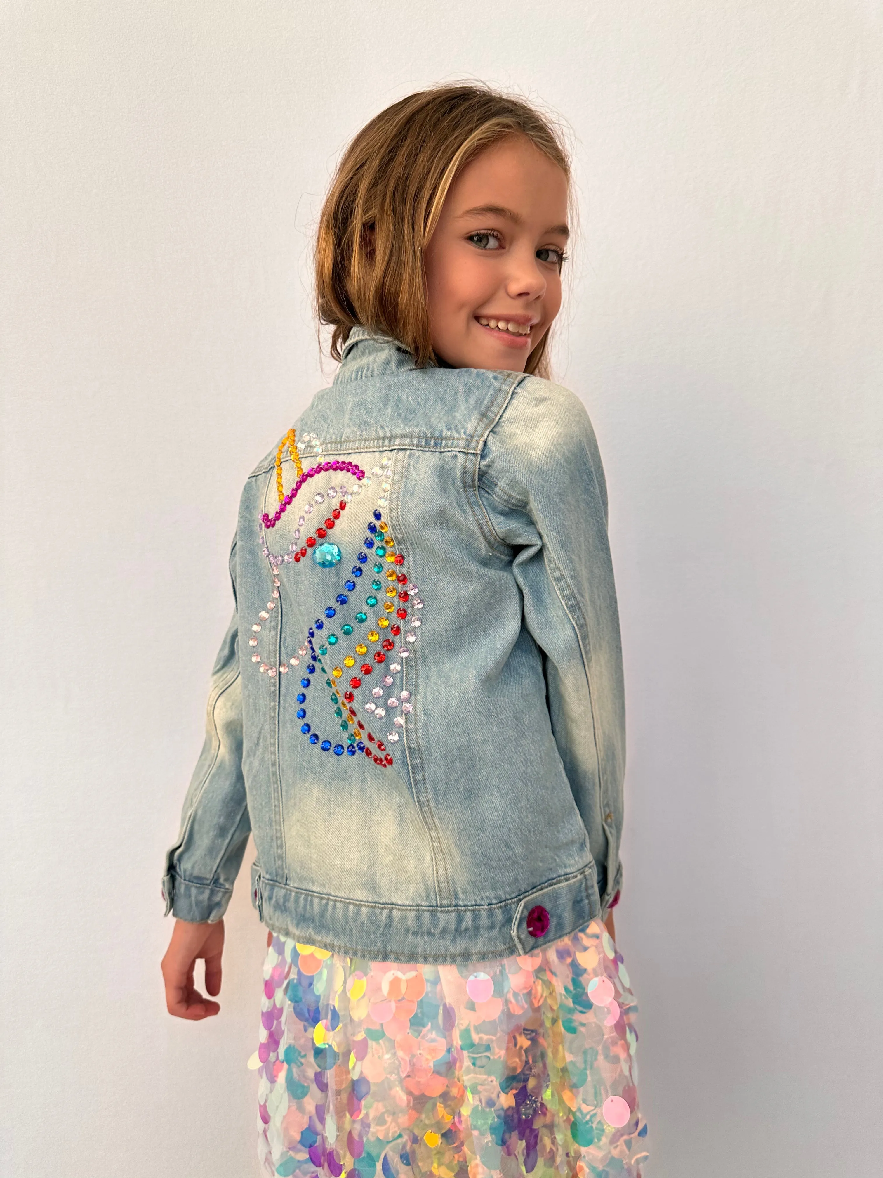 Light Bright Unicorn Denim Jacket