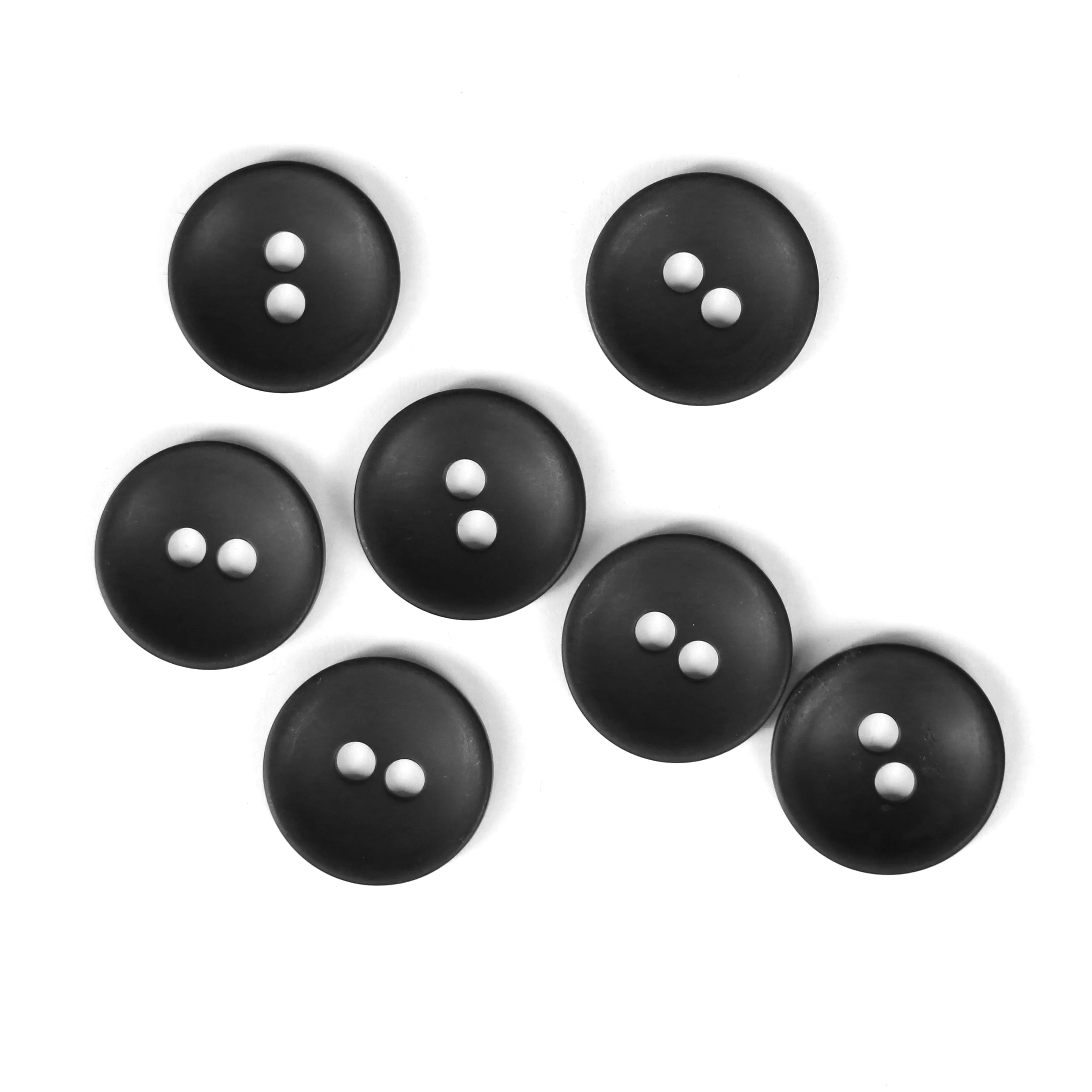 Matte Black 2-Hole Button - 35mm