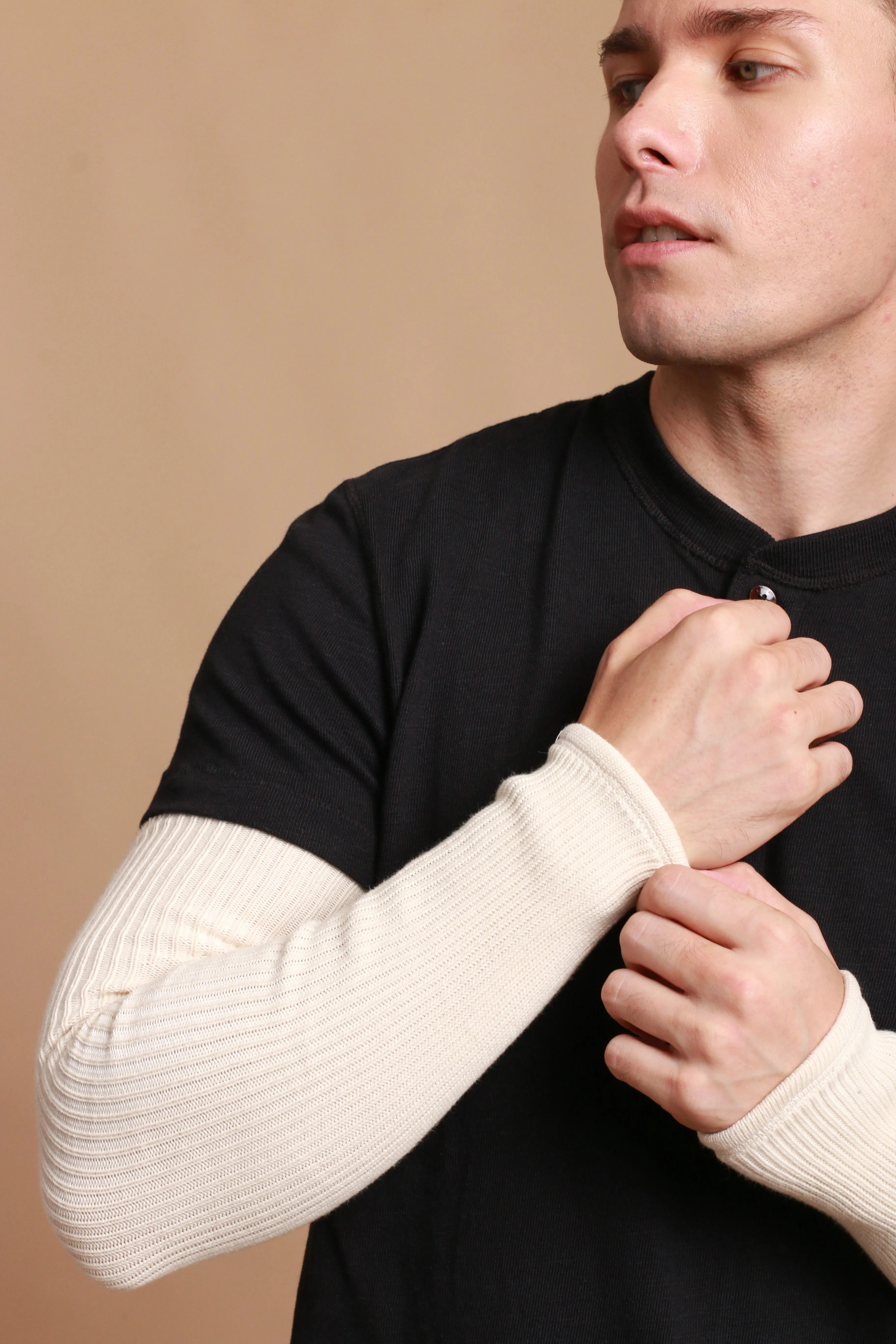 Men's 100% Organic Cotton  Knitted Arm Sleeve