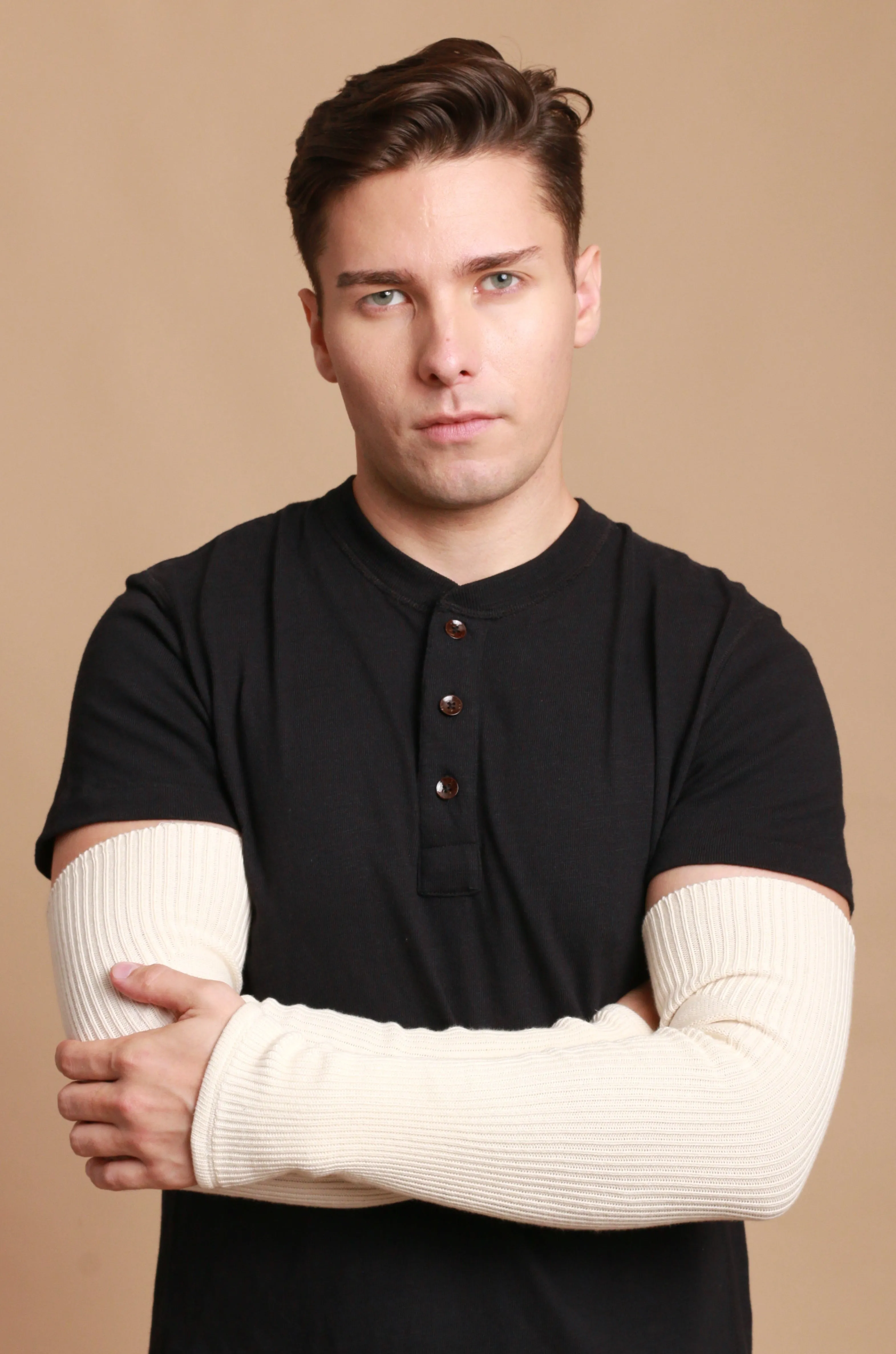 Men's 100% Organic Cotton  Knitted Arm Sleeve