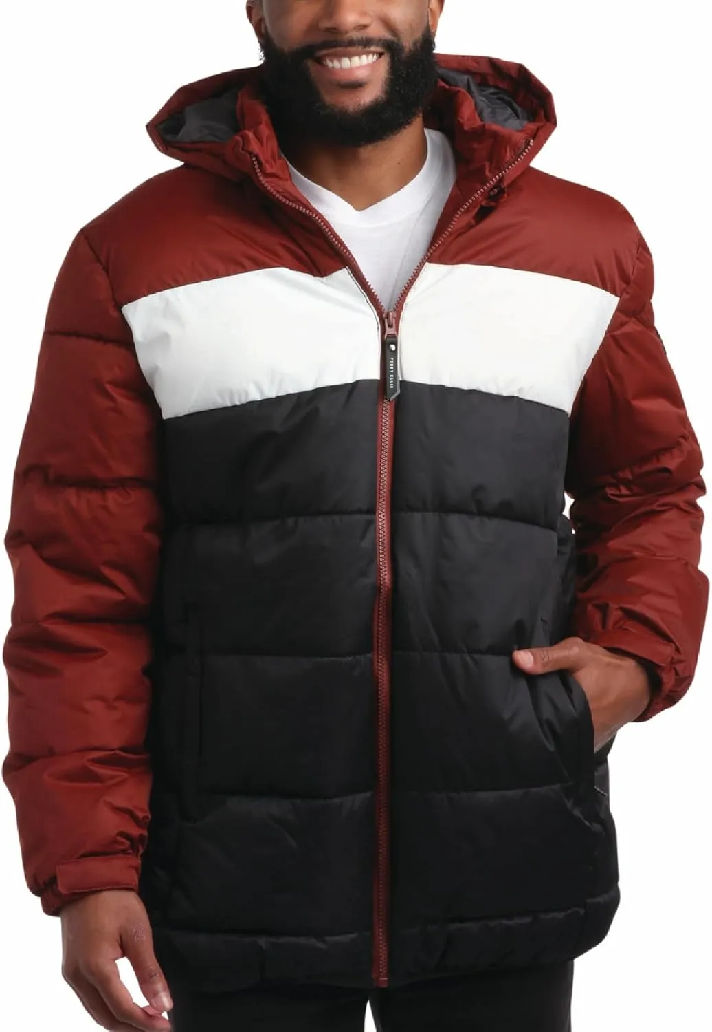 Men's Winter Ski Jacket with Hood | Versatile & Functional Puffer Jacket Black