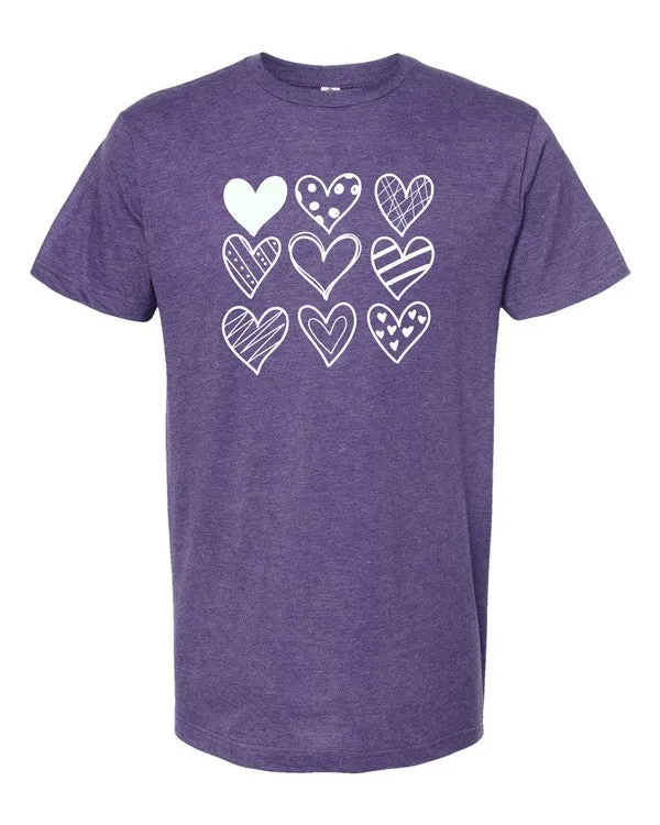 Nine Heart Valentine Crew Neck Tee • More Colors