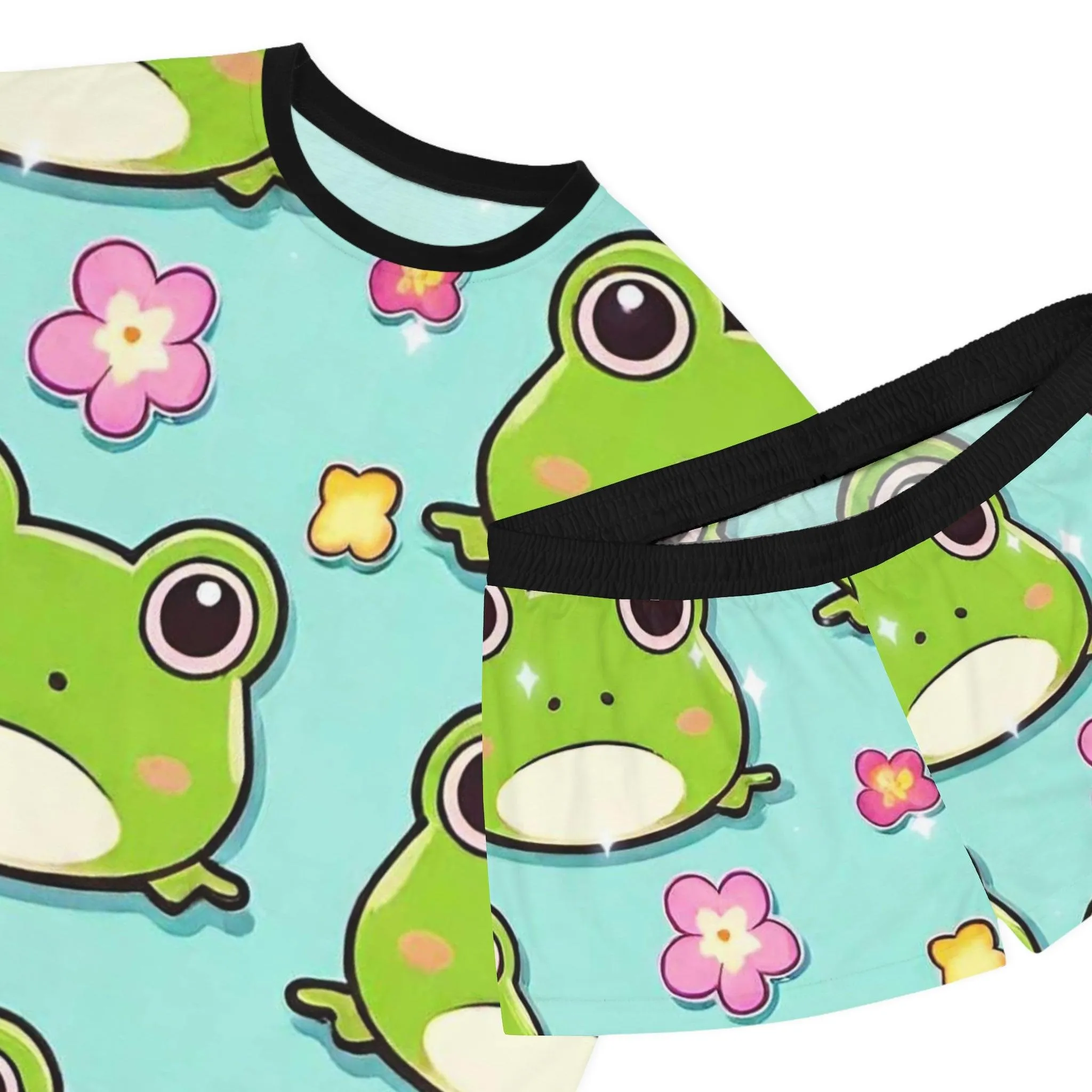 "Kawaii Love Frog" Women's Short Pajama Set