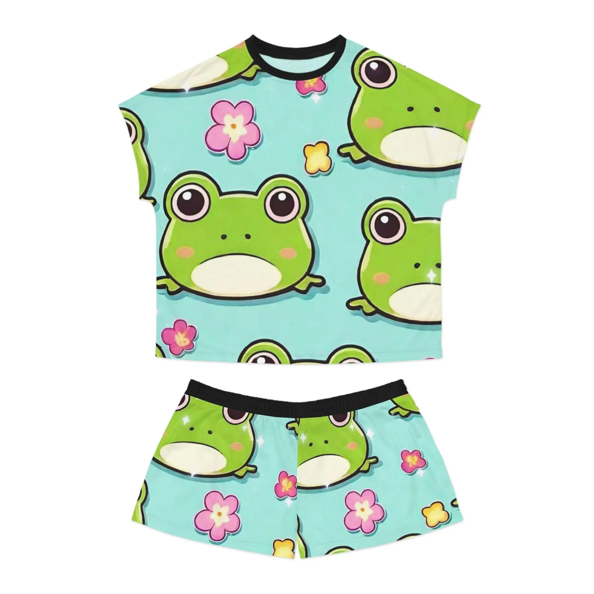 "Kawaii Love Frog" Women's Short Pajama Set