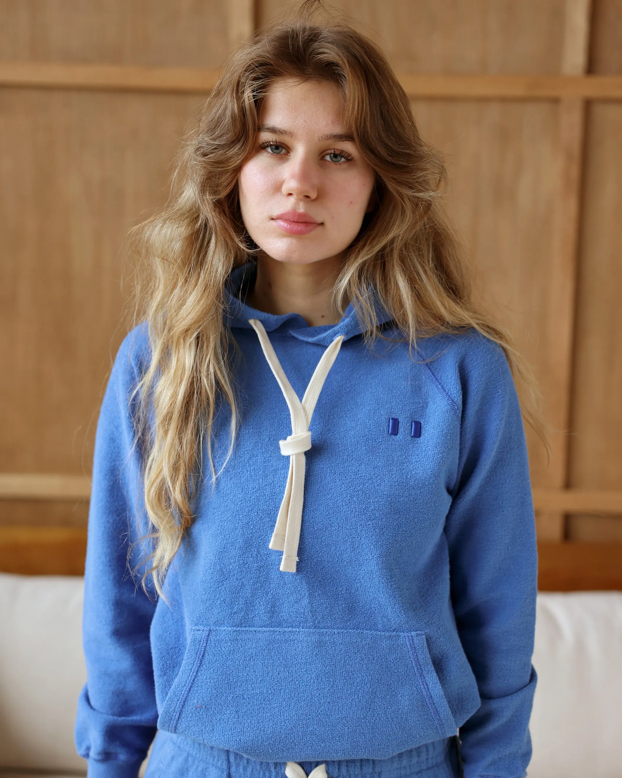 Reverse French Terry Hoodie Super Blue - Unisex