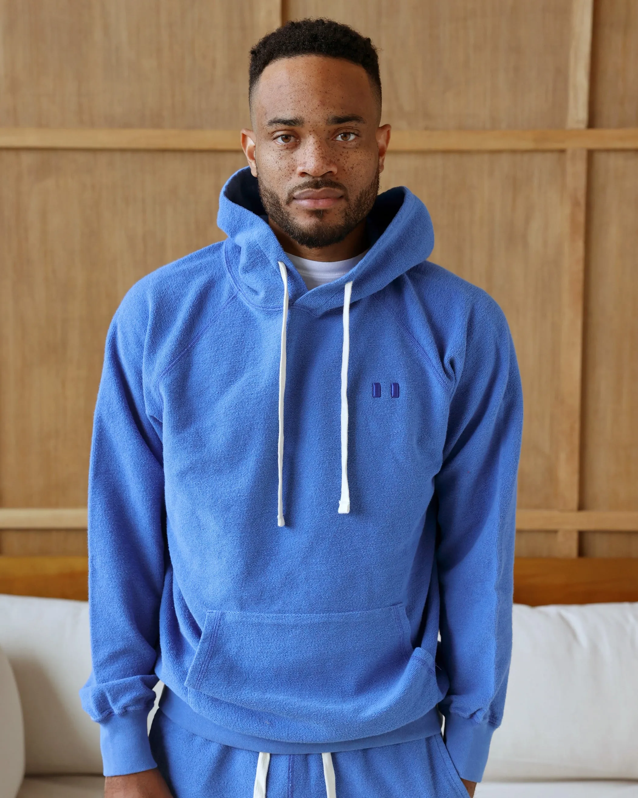 Reverse French Terry Hoodie Super Blue - Unisex