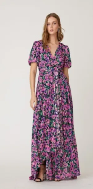 Shoshanna Estelle Dress Navy/Fuchsia