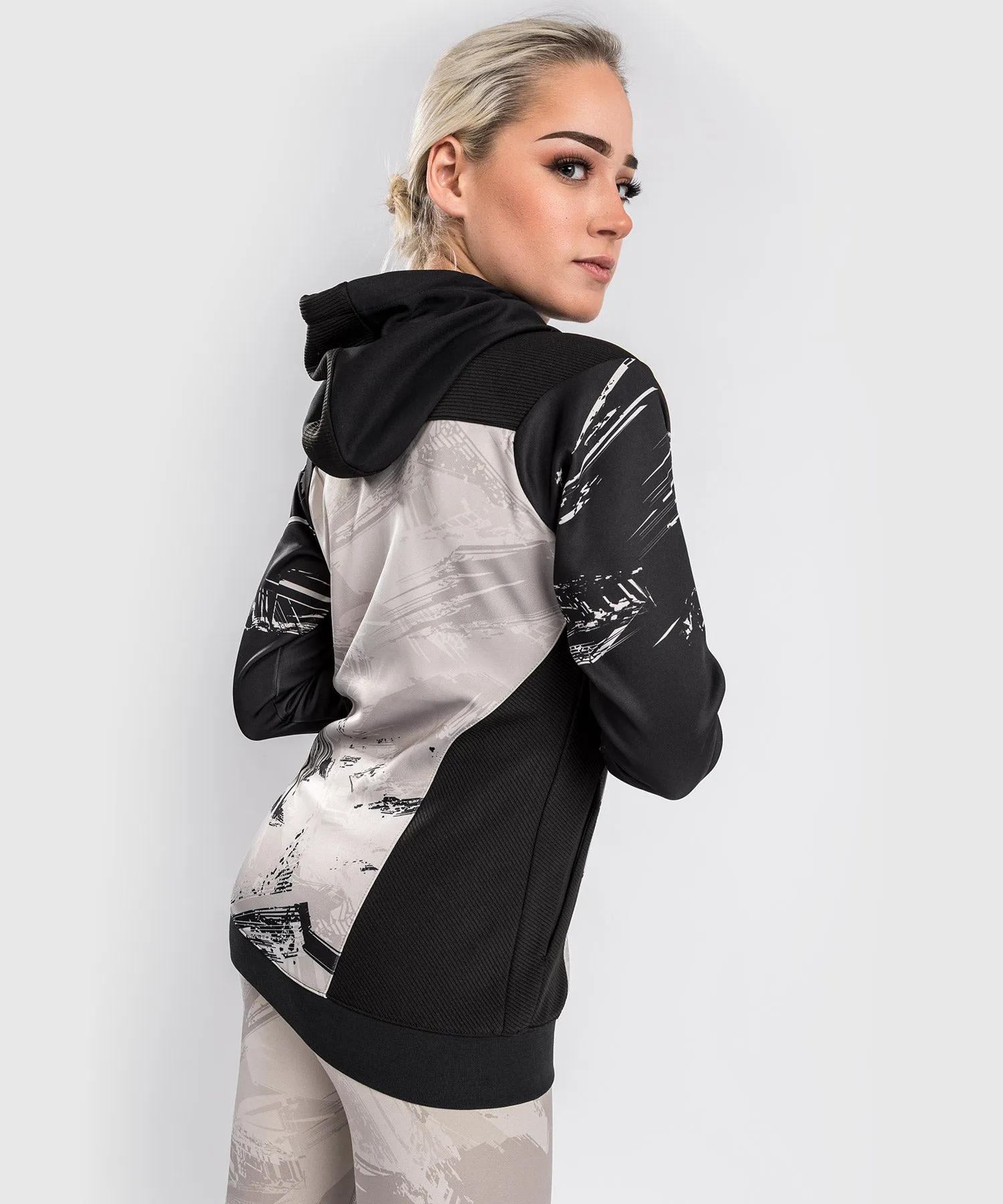 UFC Venum Authentic Fight Week 2.0 Women’s Zip Hoodie - Black/Sand