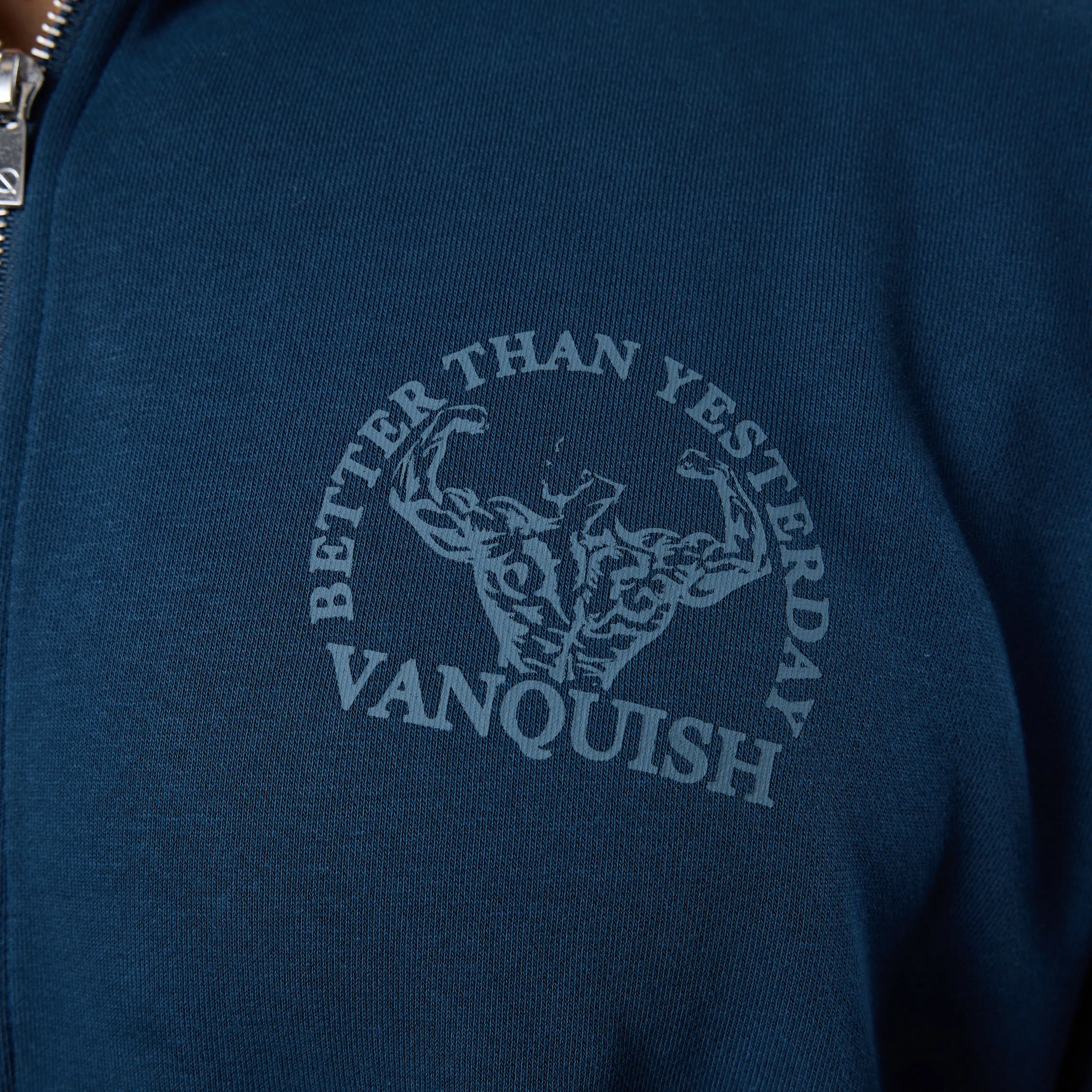 Vanquish Midnight Blue Unconquerable Strength Quarter Zip Sweater