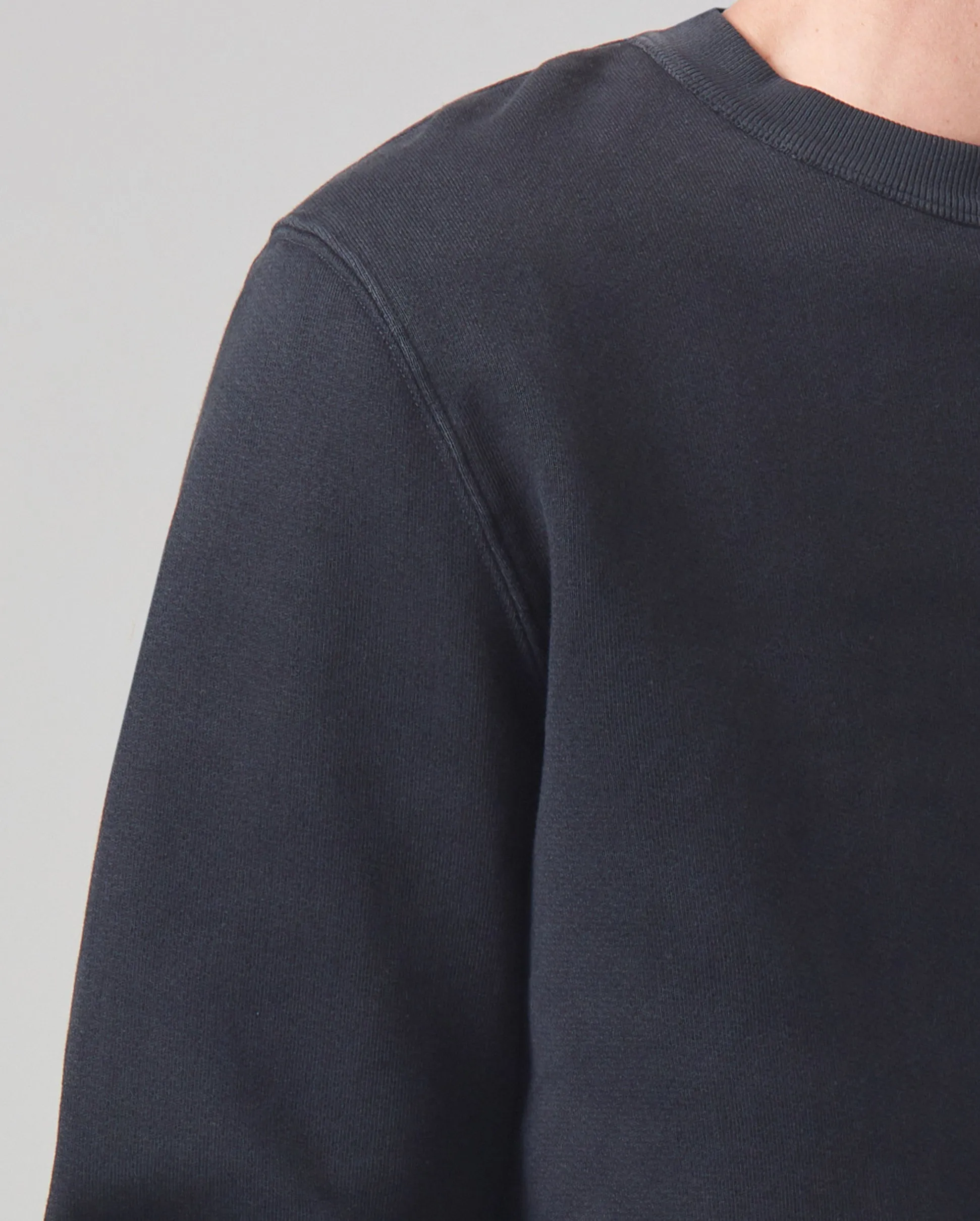 VINTAGE CREW NECK SWEATSHIRT / WASHED BLACK