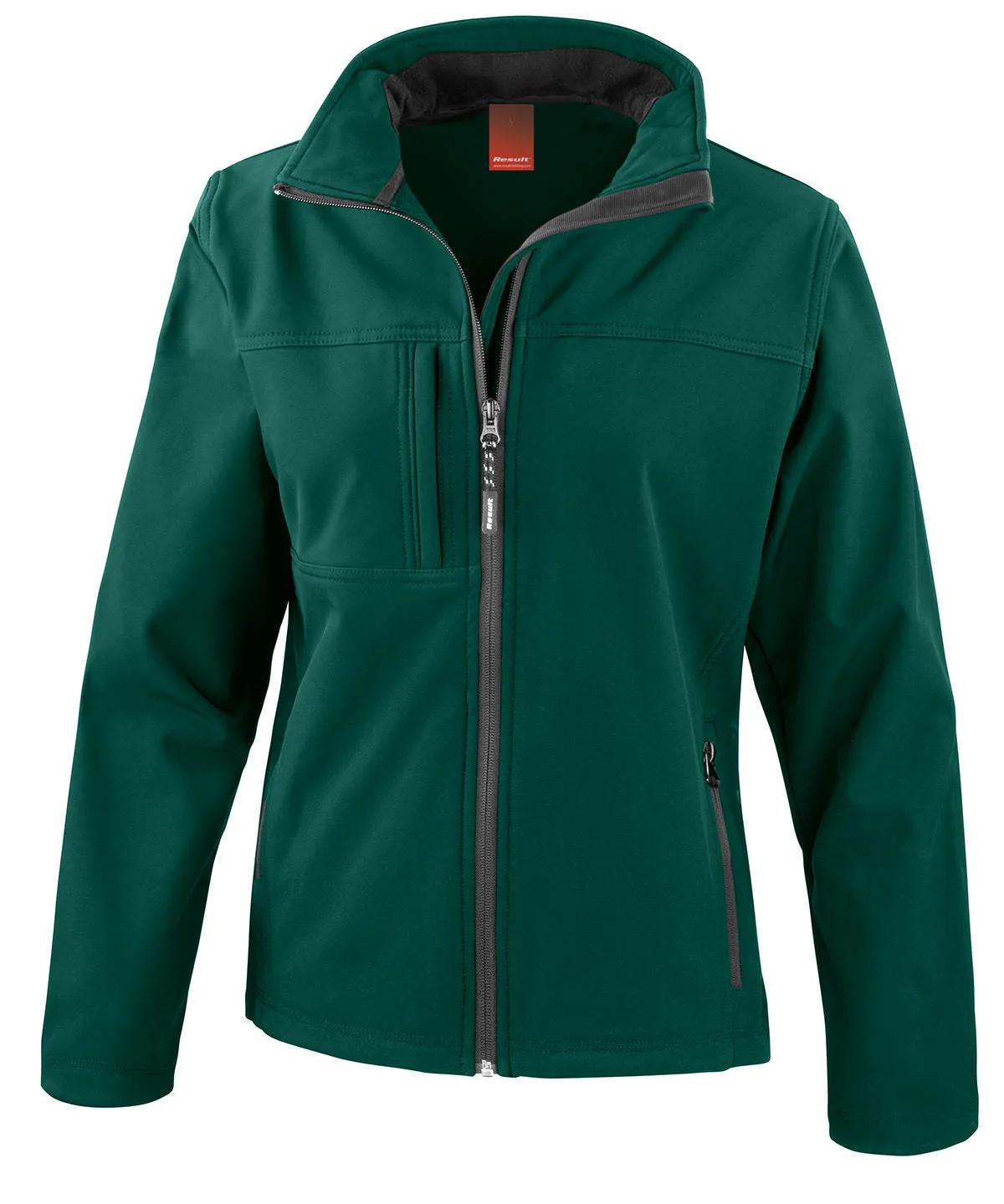 Womens classic softshell jacket | Bottle Green