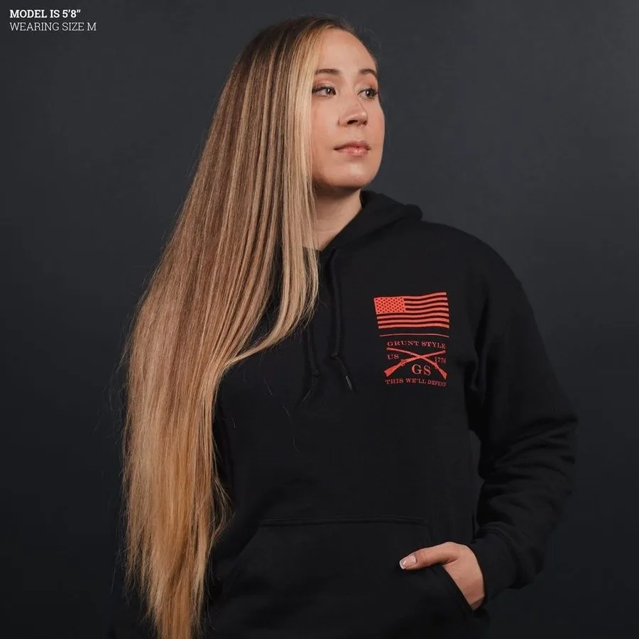 Women's Freedom Angel Hoodie - Black