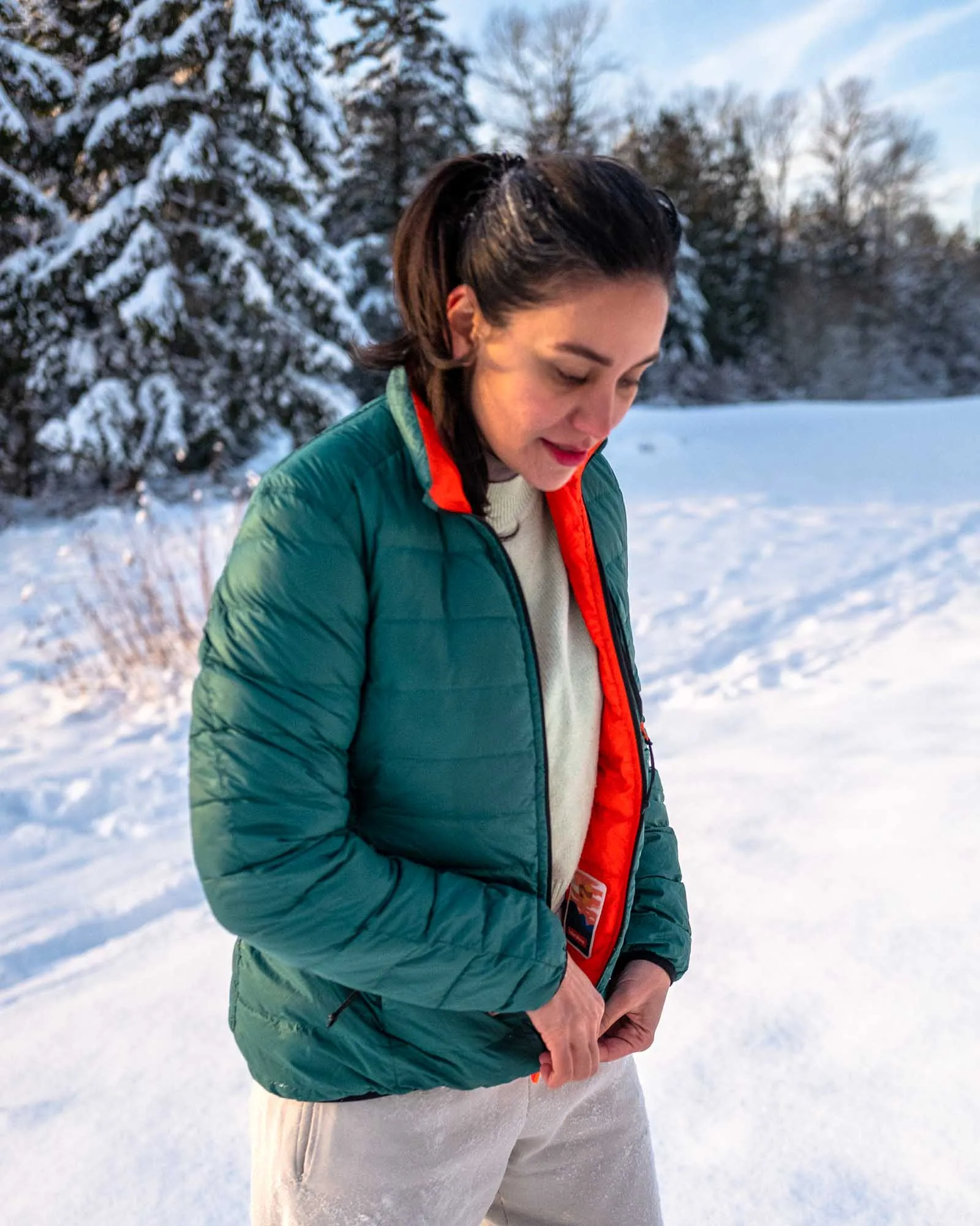 Women's Puffer-Puffer Jacket — Evergreen & Salamander