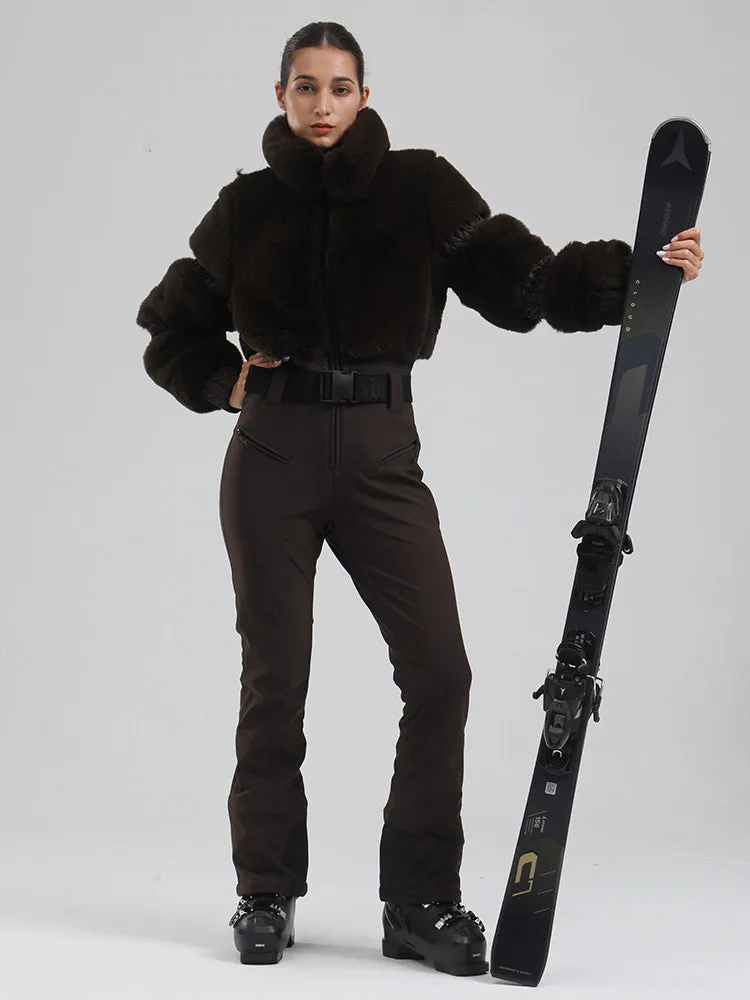 Women's Warm Fleece One-piece Ski Jumpsuits